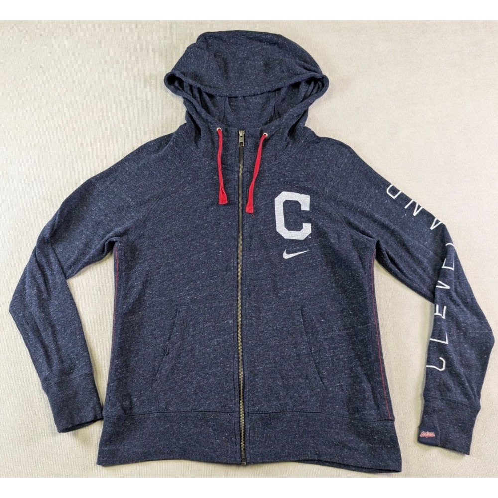 Cleveland Guardians Hoodie Womens Medium Blue Nike Jacket Full Zip MLB Indians